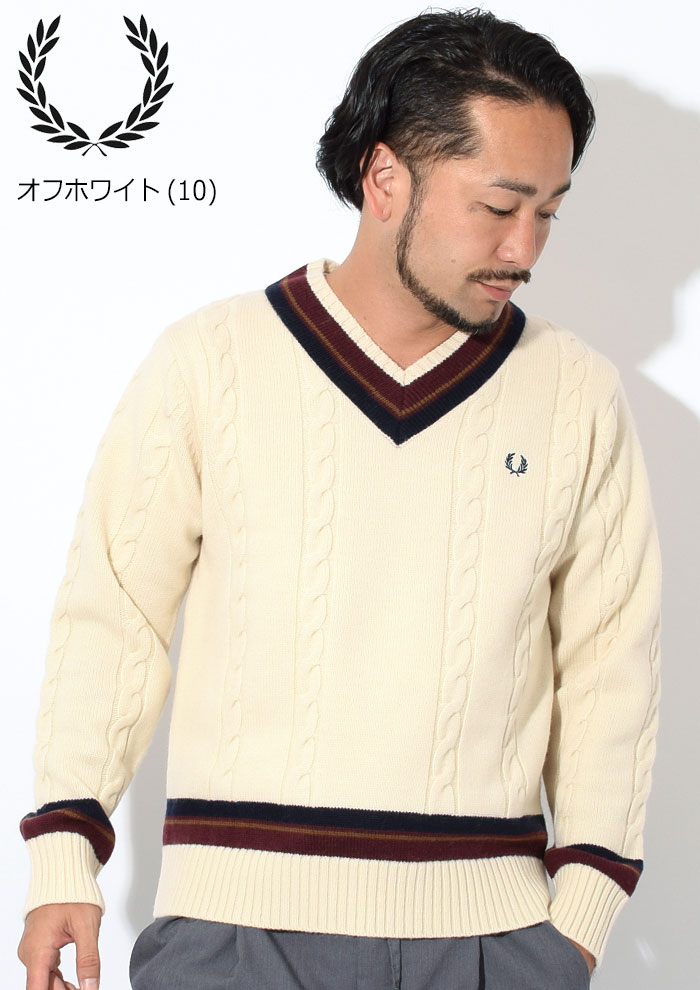 楽天市場】フレッドペリー FRED PERRY セーター メンズ チルデン V