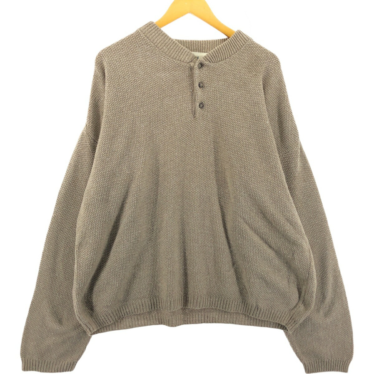 古着 90年代 エディーバウアー Eddie Bauer ヘンリーネック コットン