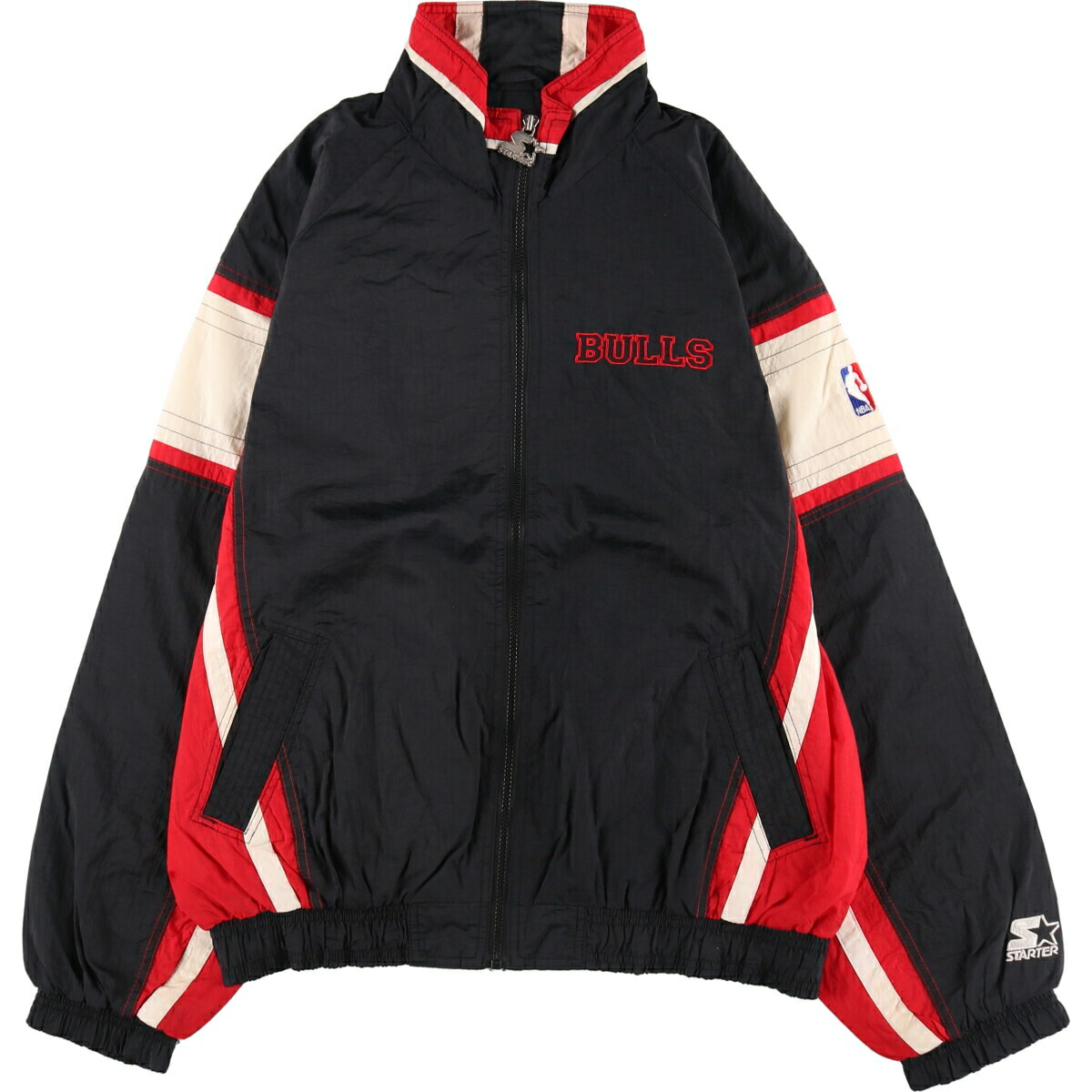 激レアXL☆US輸入90s】スターターNBAシカゴブルズ刺繍ナイロン