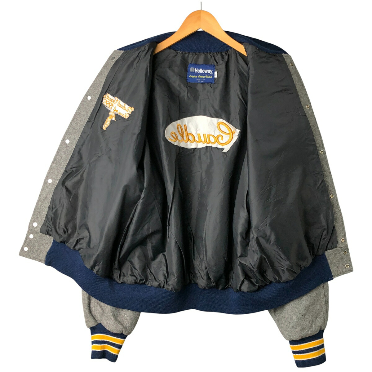 古着 90年代 HOLLOWAY ウールスタジャン アワードジャケット バー