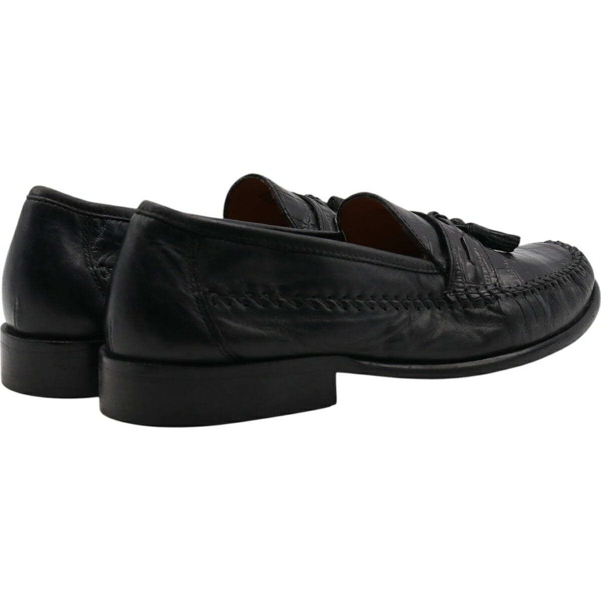 古着 フローシャイム Florsheim クロコダイル 型押し タッセル