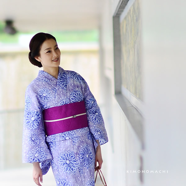 ☆ゆうこです☆™️60/4紫 身丈155 有松絞り 絞り染め 絞り浴衣 浴衣