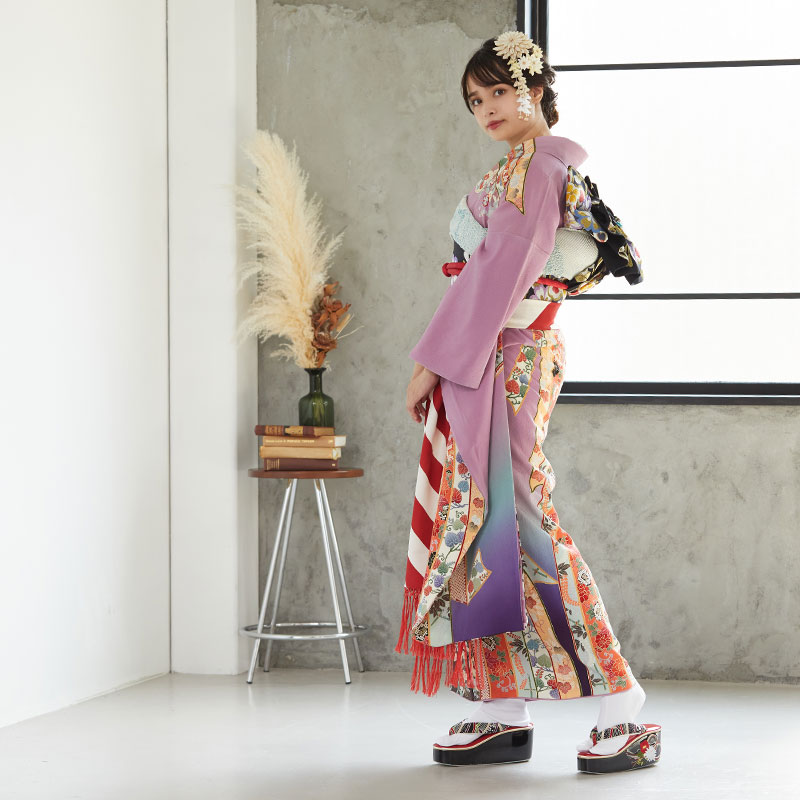 楽天市場】成人式早割クーポン10％オフ【振袖 レンタル】RS676 正絹 藤