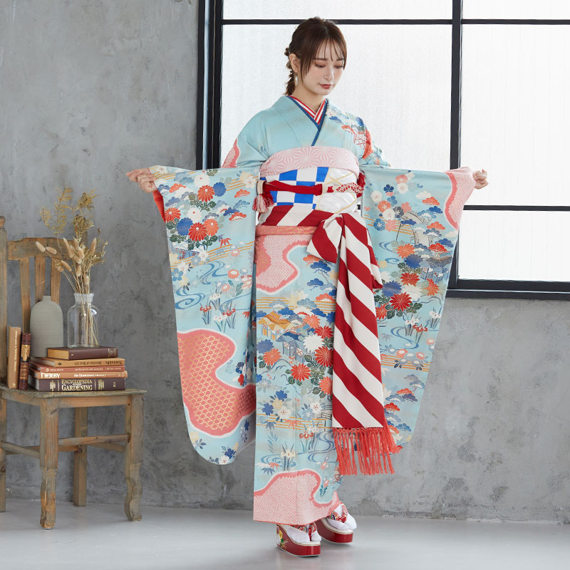 楽天市場】成人式早割クーポン10％オフ【振袖 レンタル】RS773 正絹