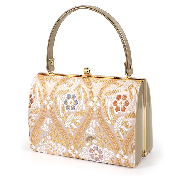 楽天市場】草履バッグセット 礼装 留袖用 ライトベージュ地 立涌 花 鶴