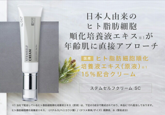 ヒト幹細胞培養液15％配合クリーム｜KISOCARE公式