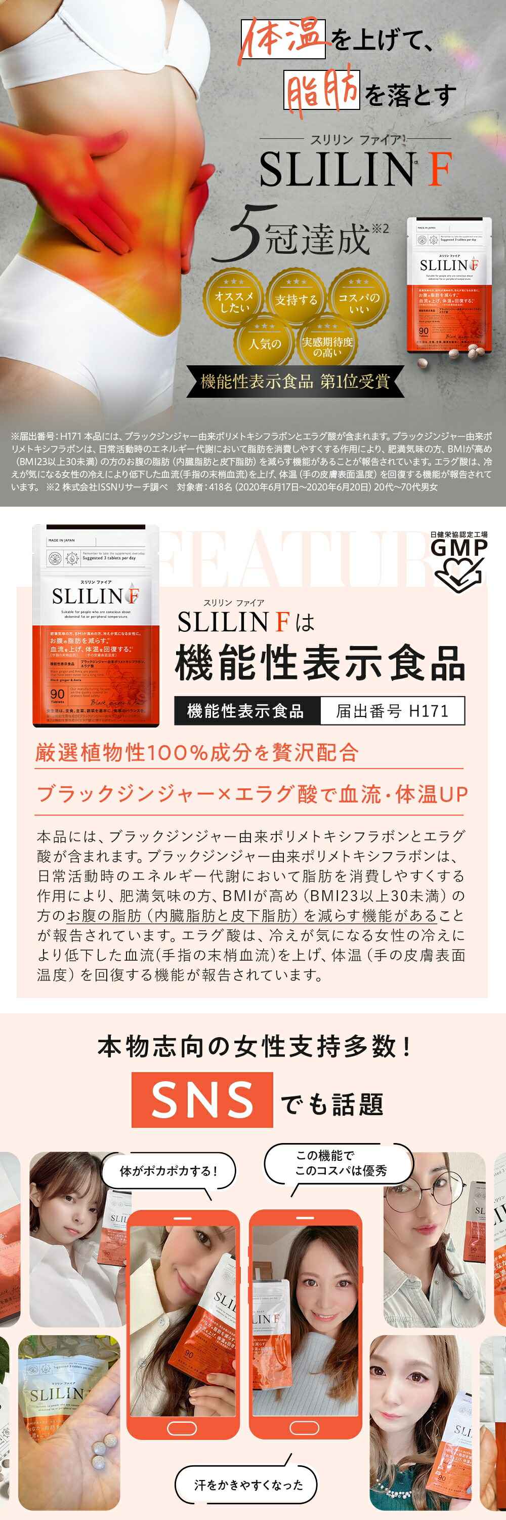 楽天市場】スリリン ファイア (3袋) 脂肪燃焼 ダイエットサプリ