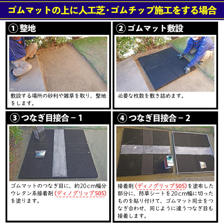 楽天市場】【送料無料】衝撃吸収ひじき状ゴムマット 1枚 50cm×50cm 厚
