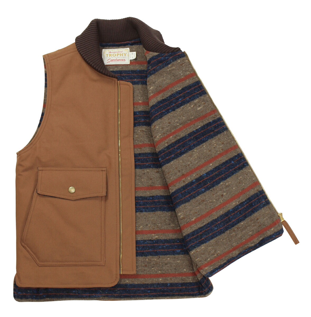 楽天市場】TROPHY CLOTHING [-Oiled Duck Storm Vest- Brown size.36