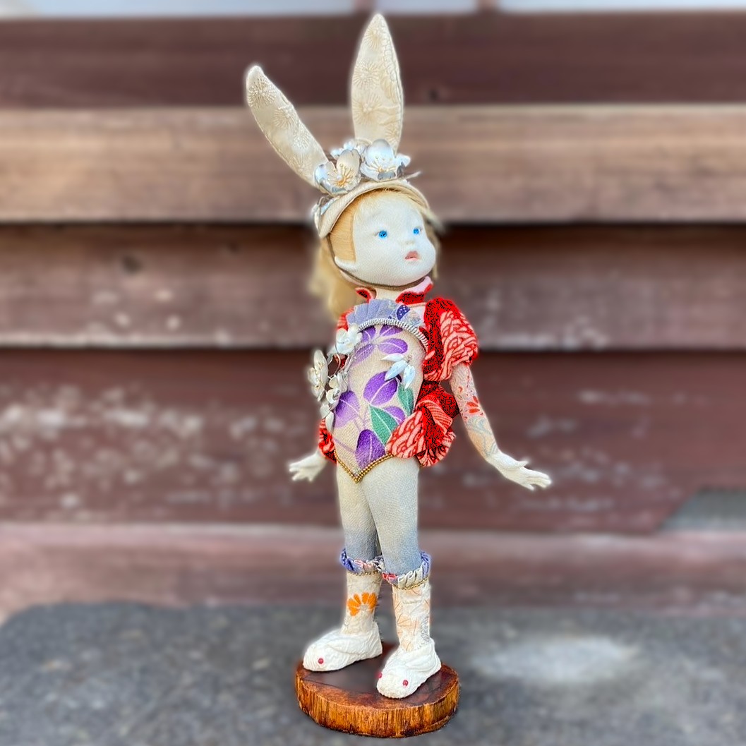 楽天市場】【創作人形卯】うさぎ 兎 作家一点物 オリジナル 綿 正絹