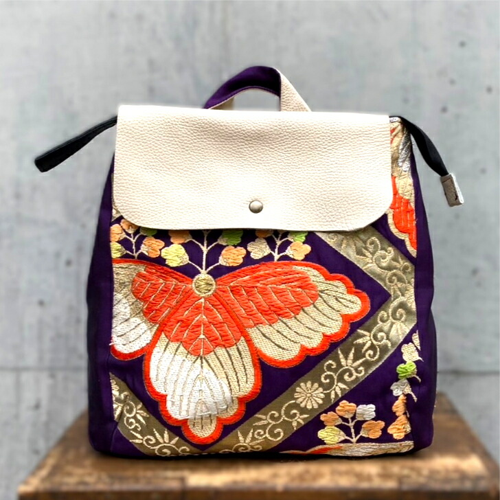 楽天市場】【帯リメイク2wayバッグ】着物帯和装リュックサックトート