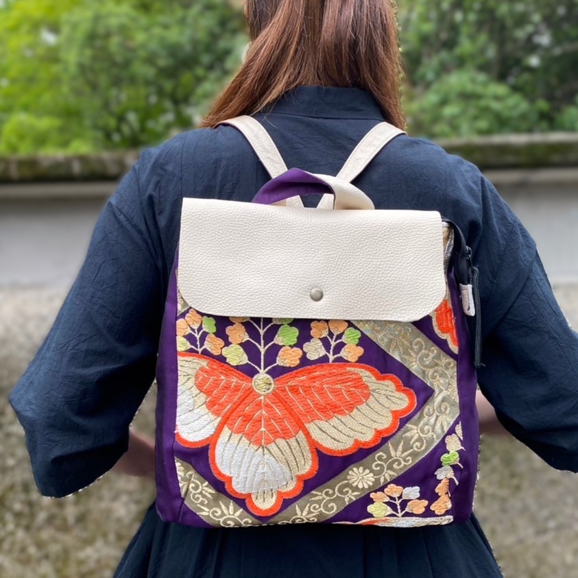 楽天市場】【帯リメイク2wayバッグ】着物帯和装リュックサックトート