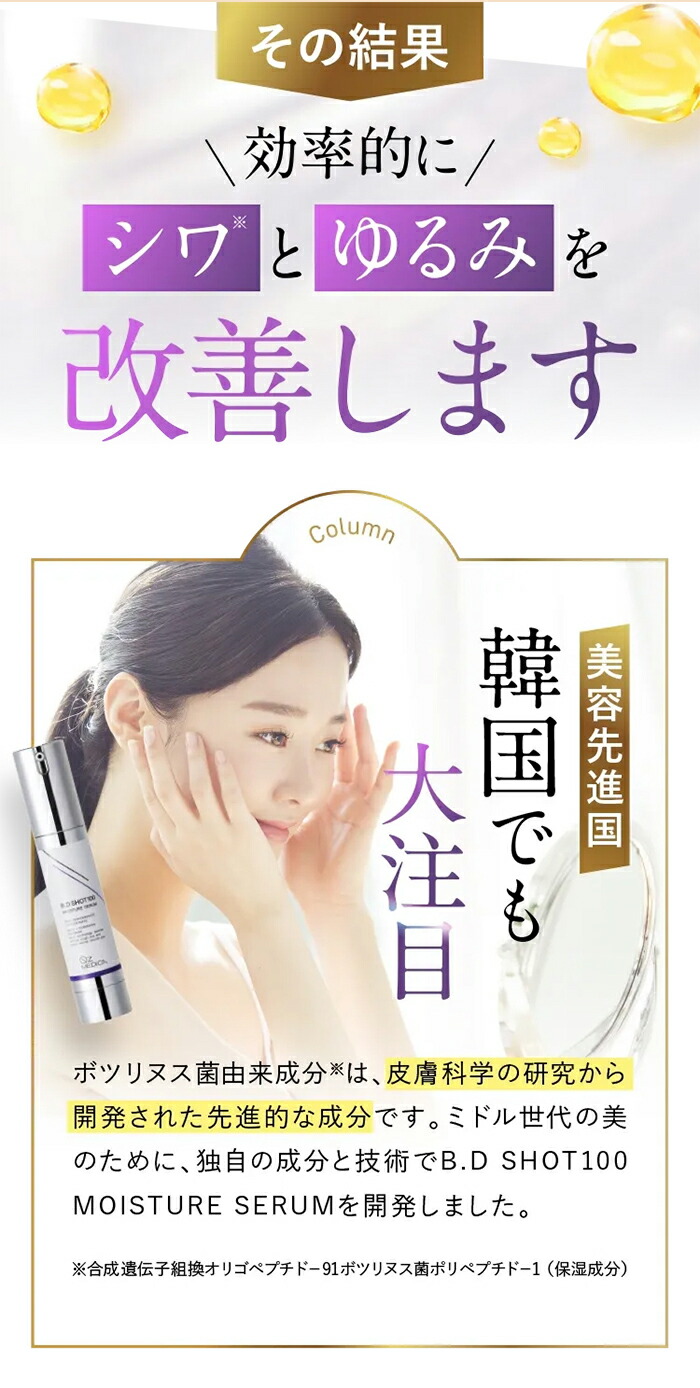 楽天市場】【Qz MEDICA】B.D SHOT 100 美容液 25ml 針美容液 マイクロ