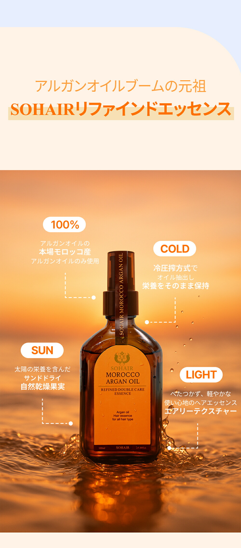 楽天市場】【SOHAIR】モロッコ アルガン オイル リファインド ダブル