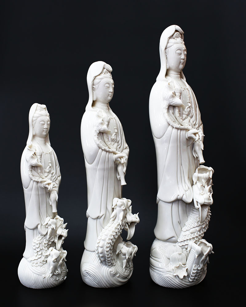 楽天市場】観音様 置物 滴水観音菩薩 Sサイズ 白磁陶器観音 置物 癒し