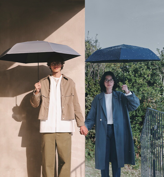 U-DAY (ユーデイ) All Weather Light Mini 折りたたみ傘 アイボリー