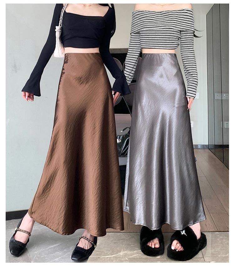 楽天市場】カラフル全7色展開 サテンスカート マーメイドスカート