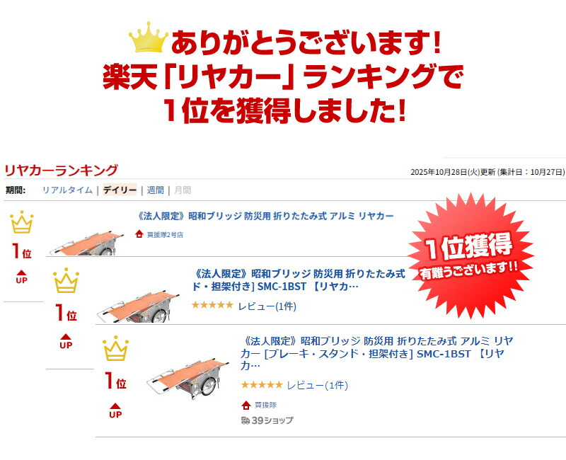 楽天市場】《法人限定》昭和ブリッジ 防災用 折りたたみ式 アルミ