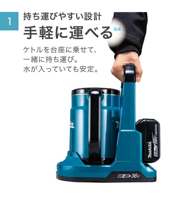マキタ makita 充電式ケトルKT360DZ（本体のみ）/バッテリ・充電器別売