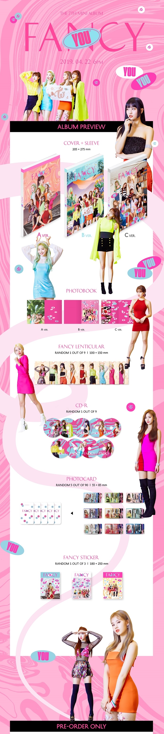 楽天市場】【おまけ11種付き】TWICE CD アルバム FANCY YOU 7THミニ