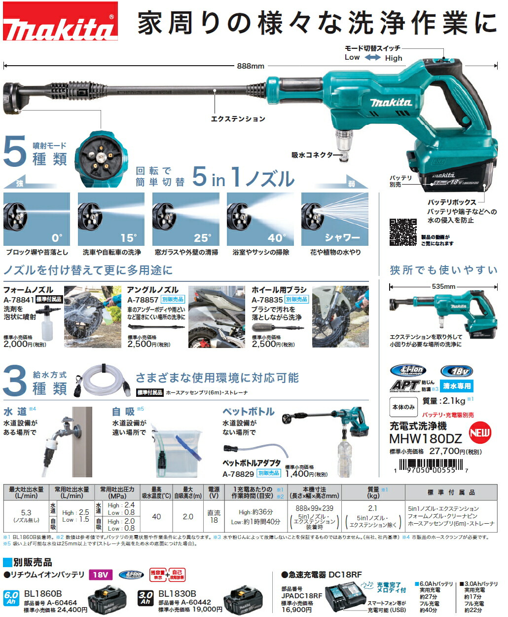 楽天市場】【ペットボトルアダプタA-78829セット品】マキタ電動工具