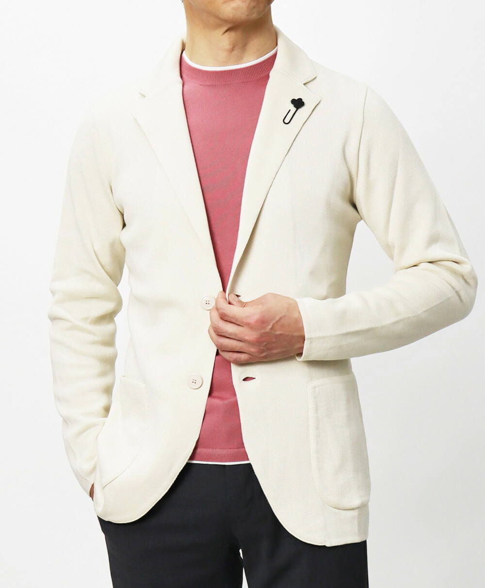 ラルディーニ / LARDINI / ニット ジャケット / 細身型 / コットン