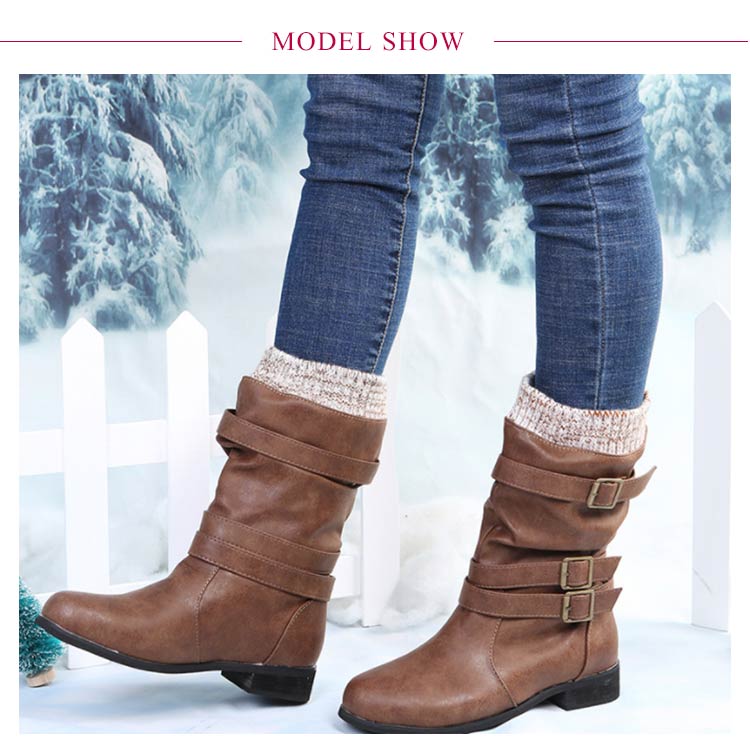 楽天市場】ミドル丈 ブーツ グレー エンジニアブーツ 防寒 ぺたんこ