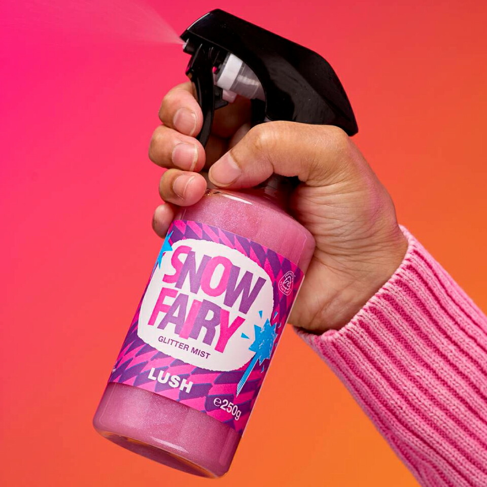楽天市場】LUSH スノーフェアリー グリッターミスト ハンドメイド