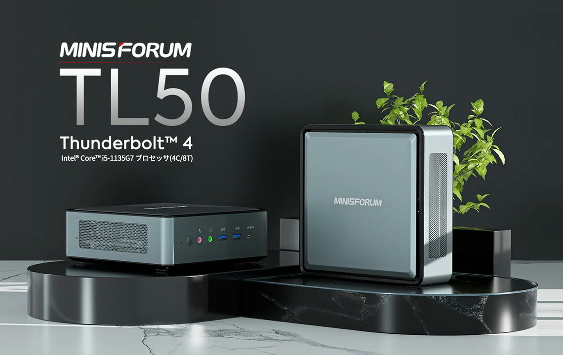 訳あり品】MINISFORUM ミニPC EliteMini TL50 Windows 10 Pro メモリ