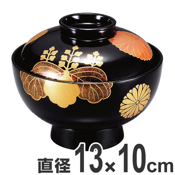 楽天市場】吸い物椀 お椀 木製 黒漆塗 春秋見返し桜 吸い物 椀 漆塗 磨