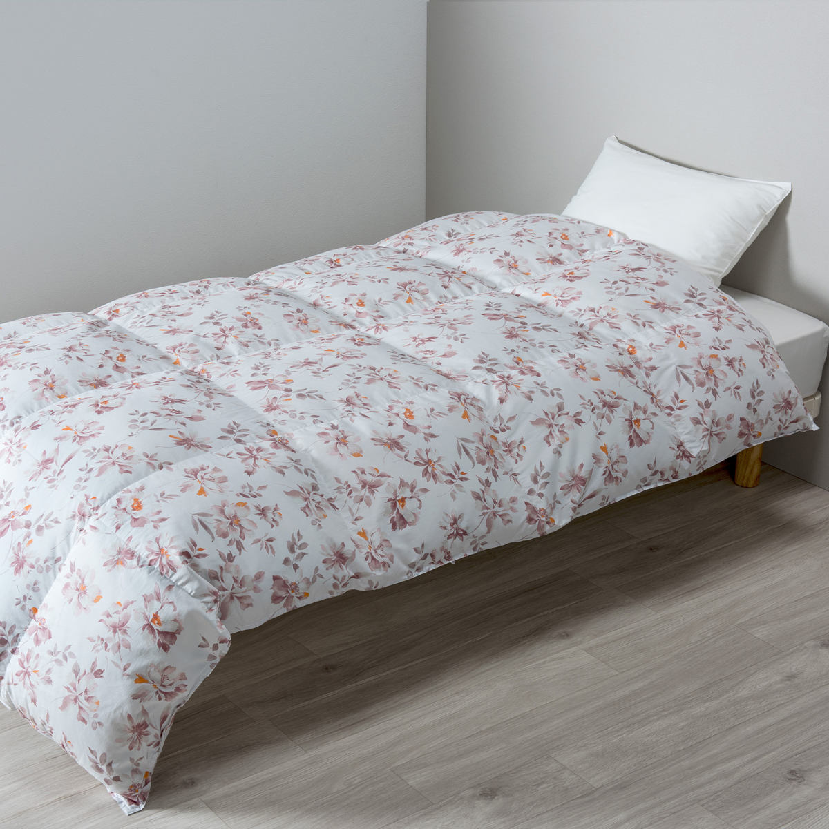 楽天市場】西川 羽毛布団 グースダウン93％ 花柄 シングルロング