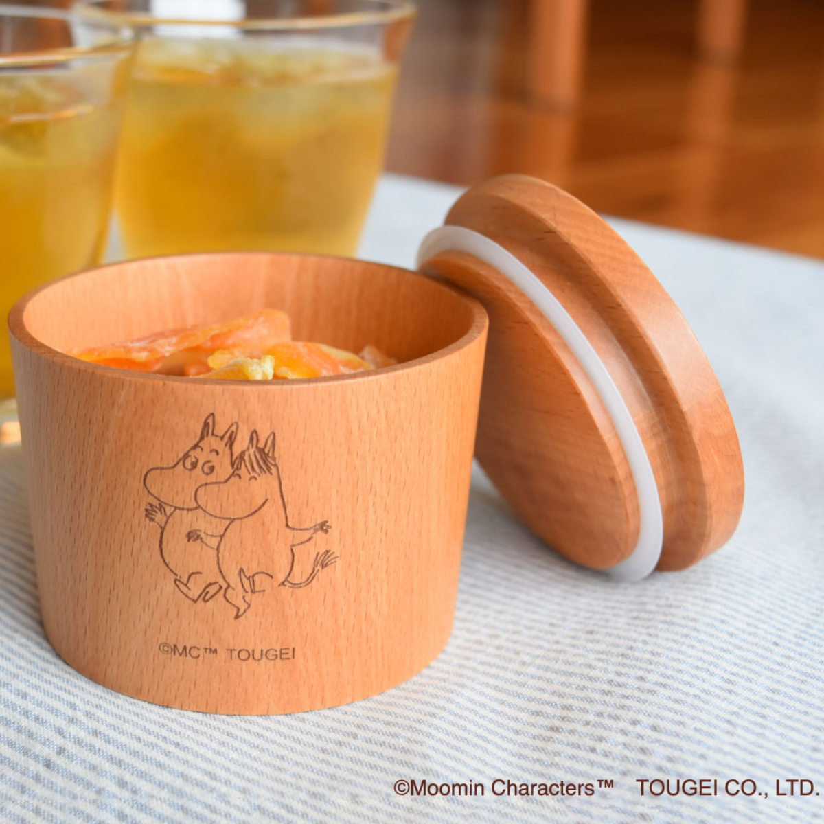 楽天市場】保存容器 150ml テーブルキャニスター ムーミン （ 天然木