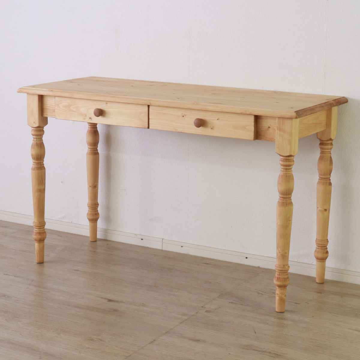 楽天市場】ワークデスク 引き出し付き 幅120cm 天然木 カントリー調