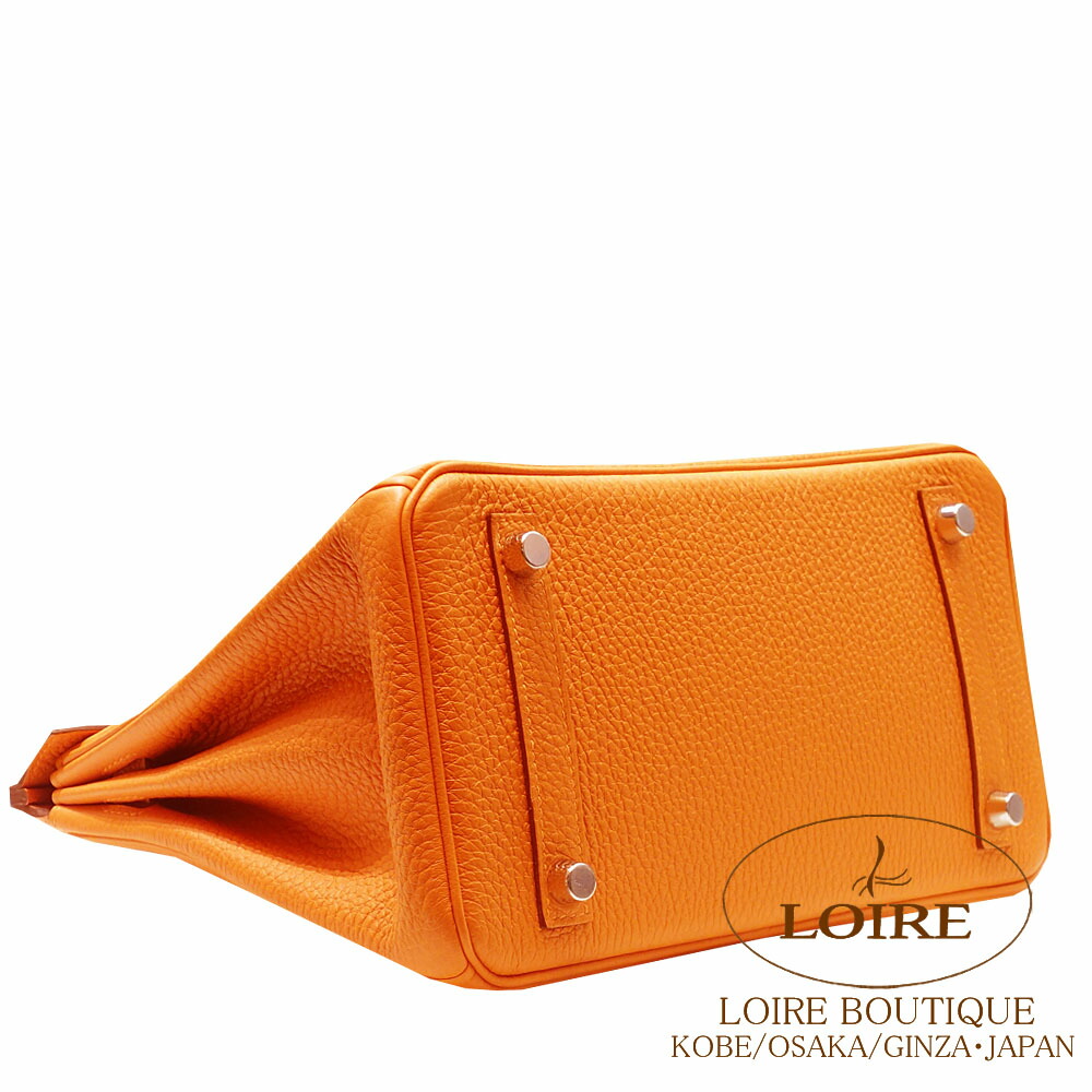 楽天市場】エルメス バーキン 25 オレンジミニアム トゴ シルバー金具