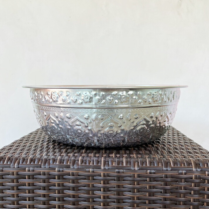 アルミ製 フットバス ボウル【54832】 /アジアン雑貨・バリ雑貨