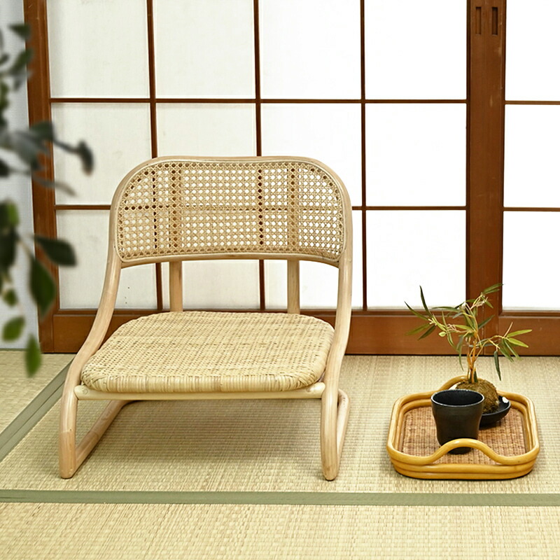 楽天市場】【新商品】座椅子 ラタンチェア ローチェア rattan 椅子