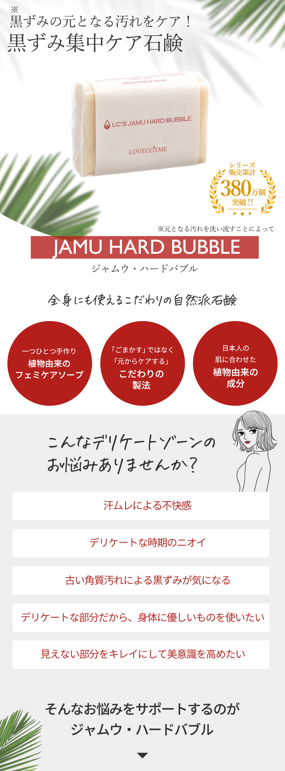 楽天市場】【黒ずみ集中ケア】デリケートゾーンソープ LC ジャムウ