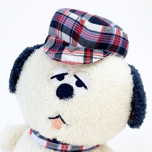 スヌーピー ブルーベリーチェック オラフ S ぬいぐるみ インテリア