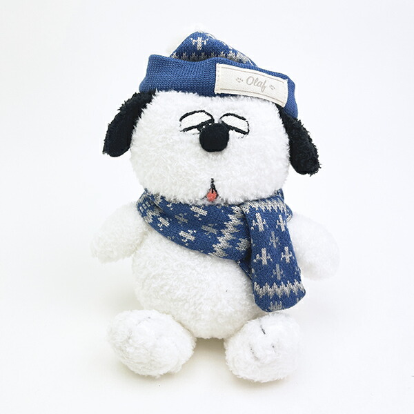 スヌーピー オラフ ニットキャップ ぬいぐるみ SNOOPY(20cm×14cm×14cm