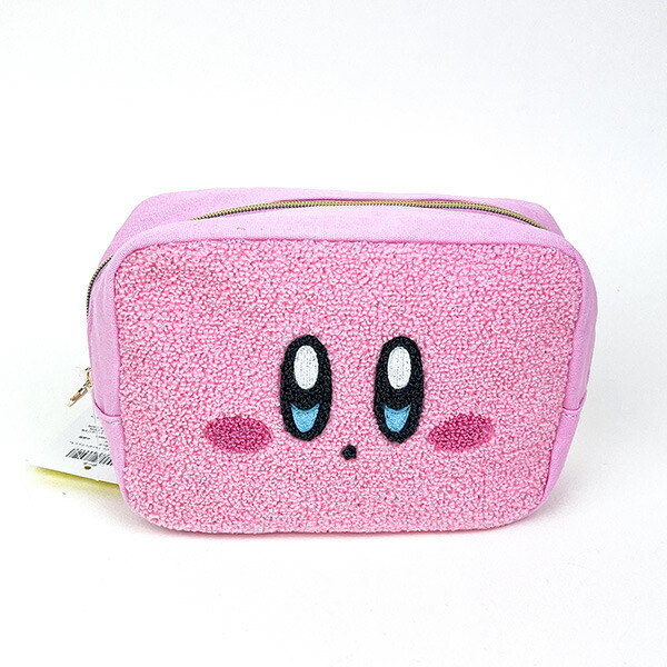 星のカービィ カービィフェイス ポーチ 小物入れ サガラ刺繍 ピンク