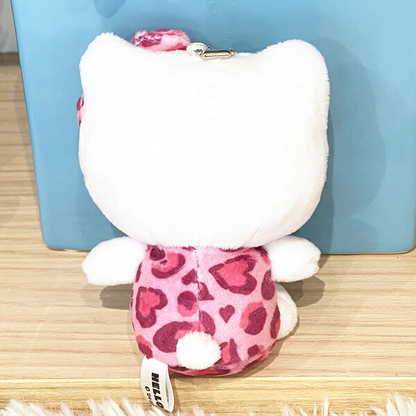 サンリオ ハローキティ ヒョウ柄 ピンク ボールチェーンマスコット