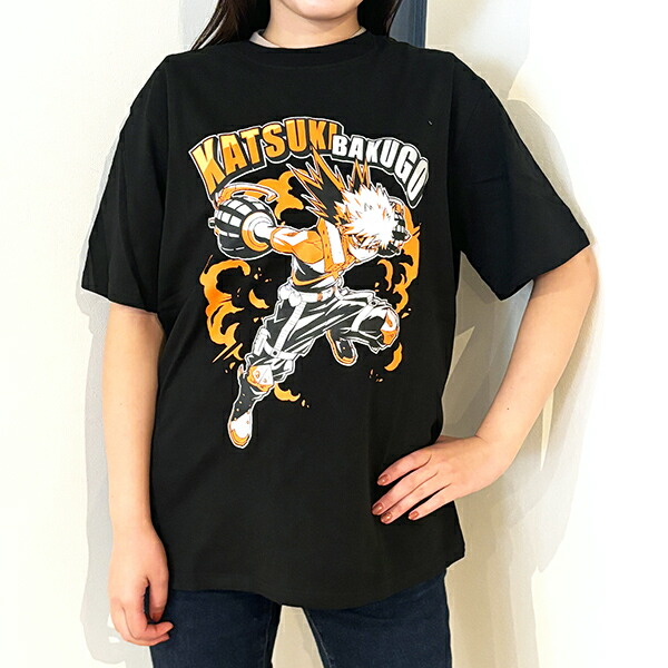 僕のヒーローアカデミア 爆豪 Tシャツ(ブラック) Mサイズ アパレル