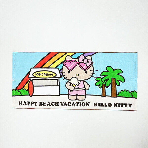 サンリオ ハローキティ 日焼け キティ フェイスタオル アイス Sanrio