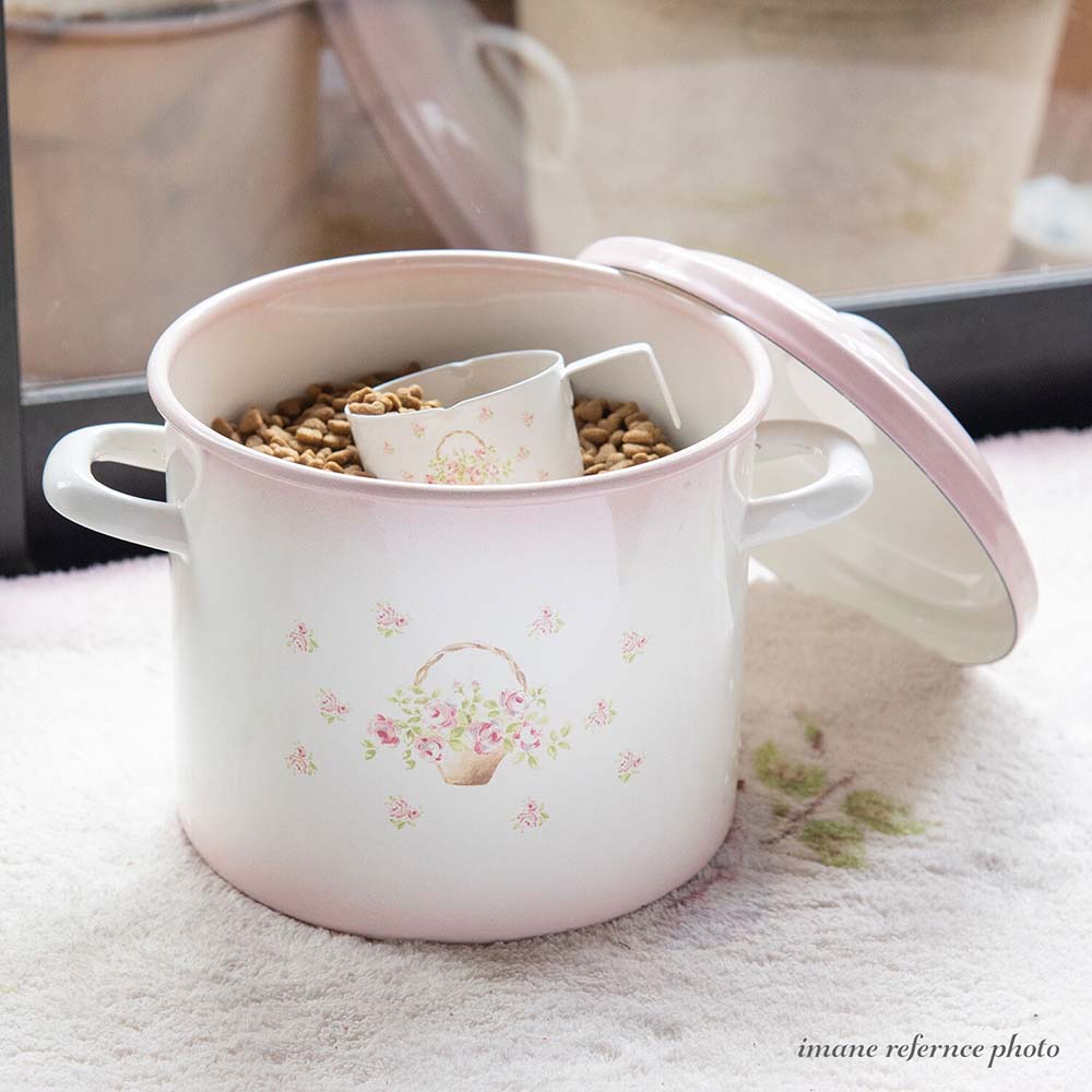 楽天市場】イマン ローズバスケット ライス缶 ライスストッカー 米びつ