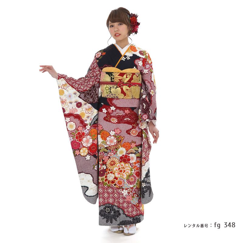 楽天市場】fg_348 / MI-118 相良刺繍牡丹 絞り 紺【レンタル