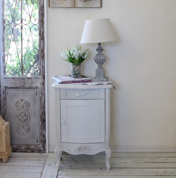 値下げ東海家具 リモージュ ナイトテーブル ホワイト 猫脚 クラシカル