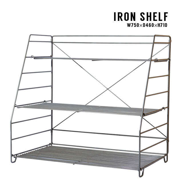 楽天市場】送料無料【IRON SHELF】組み立て式アイアンシェルフ