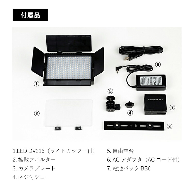 COMET コメット C-PLUSコンパクトLED DV216 撮影用LEDライト 高輝度LED