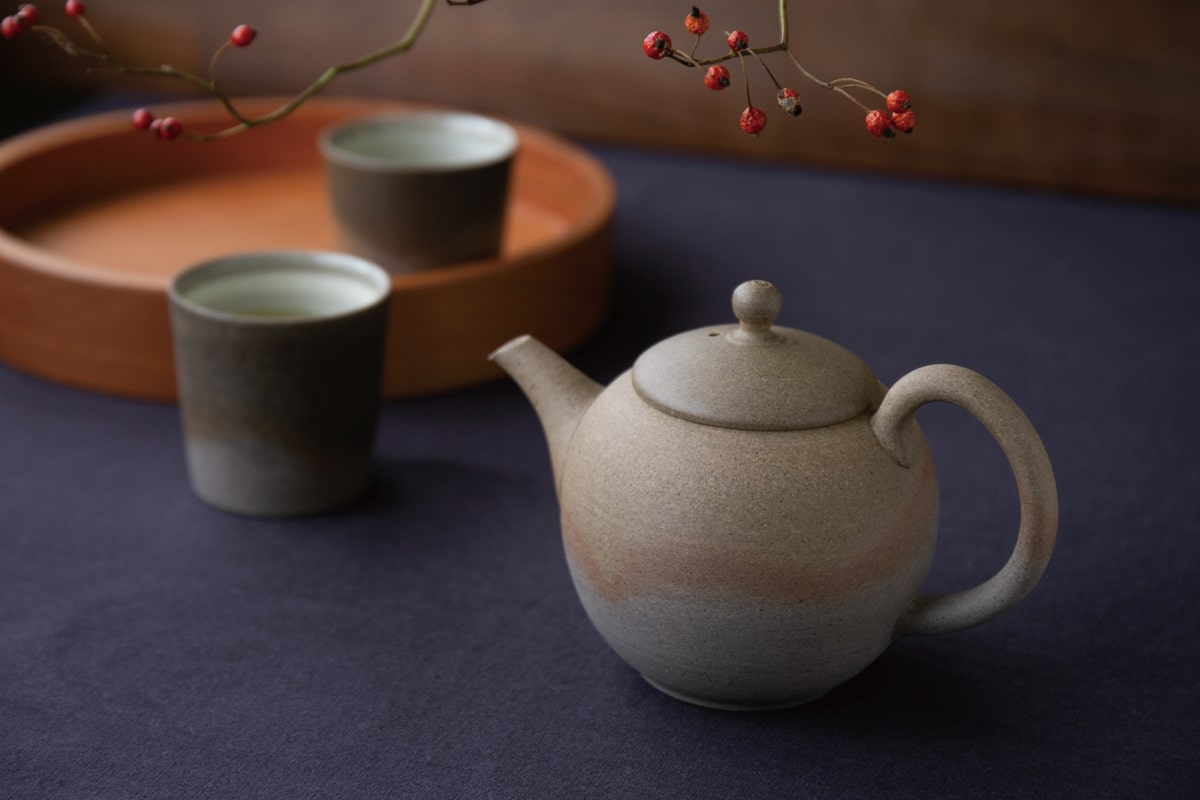 楽天市場】甚秋陶苑 伊藤成二 白土後手急須 小 常滑焼 手作り ろくろ