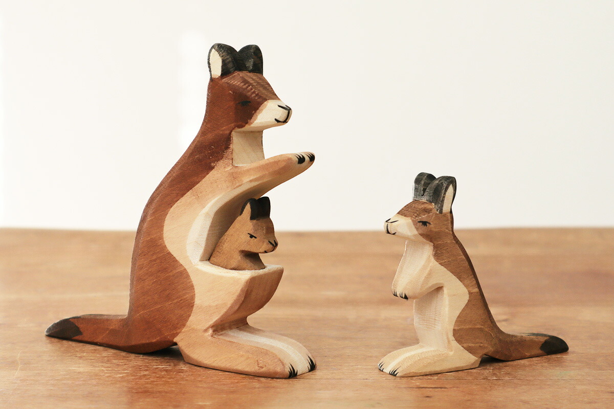 楽天市場】Ostheimer オストハイマー 木製 フィギュア カンガルー 子供